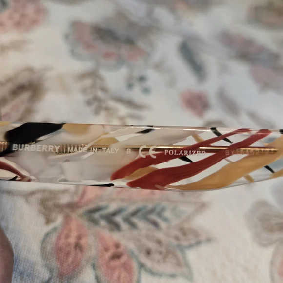 Burberry Women's Sunglasses with Black and Multicolor Design - Picture 9 of 11